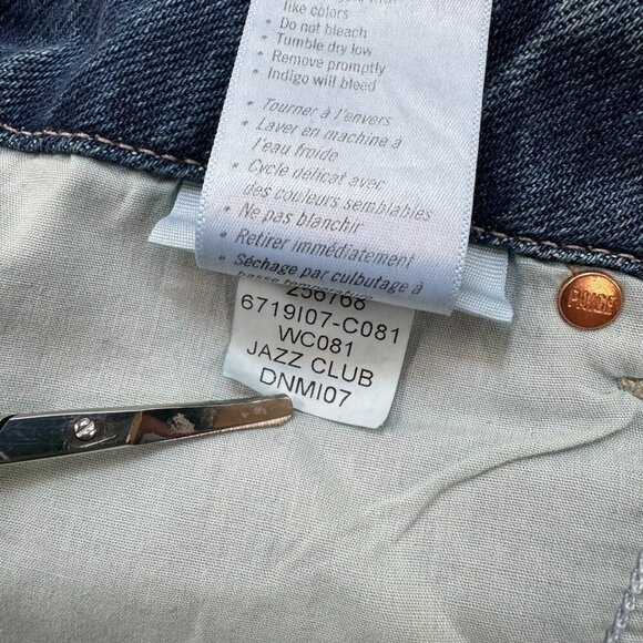 NWT PAIGE Zoey Jeans Drawstring Tie Waist Low Rise Denim Wide Jazz Club Blue 27 - Picture 9 of 16